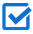 blue checkmark